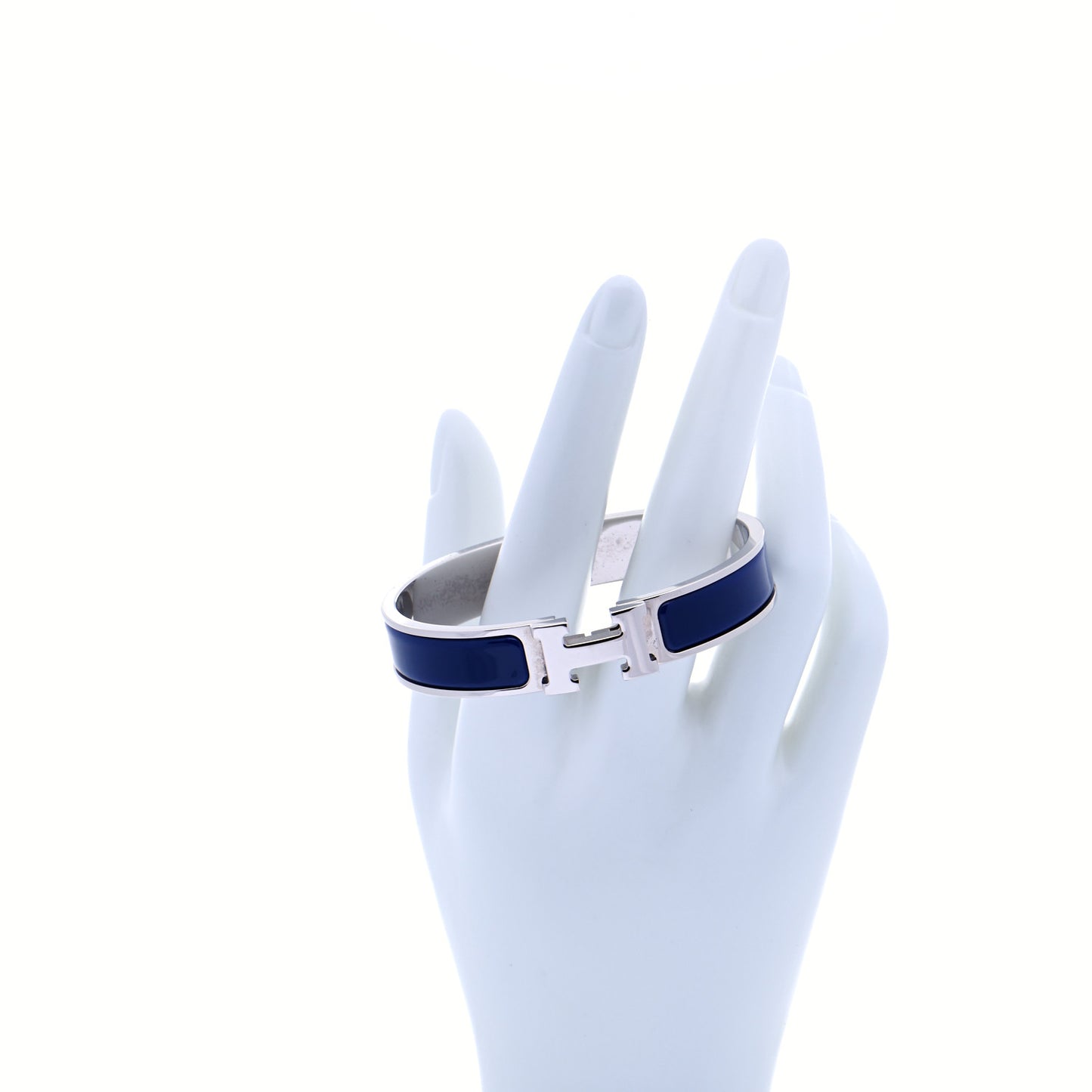 Enamel Narrow Clic Clac H Bracelet GM Indigo