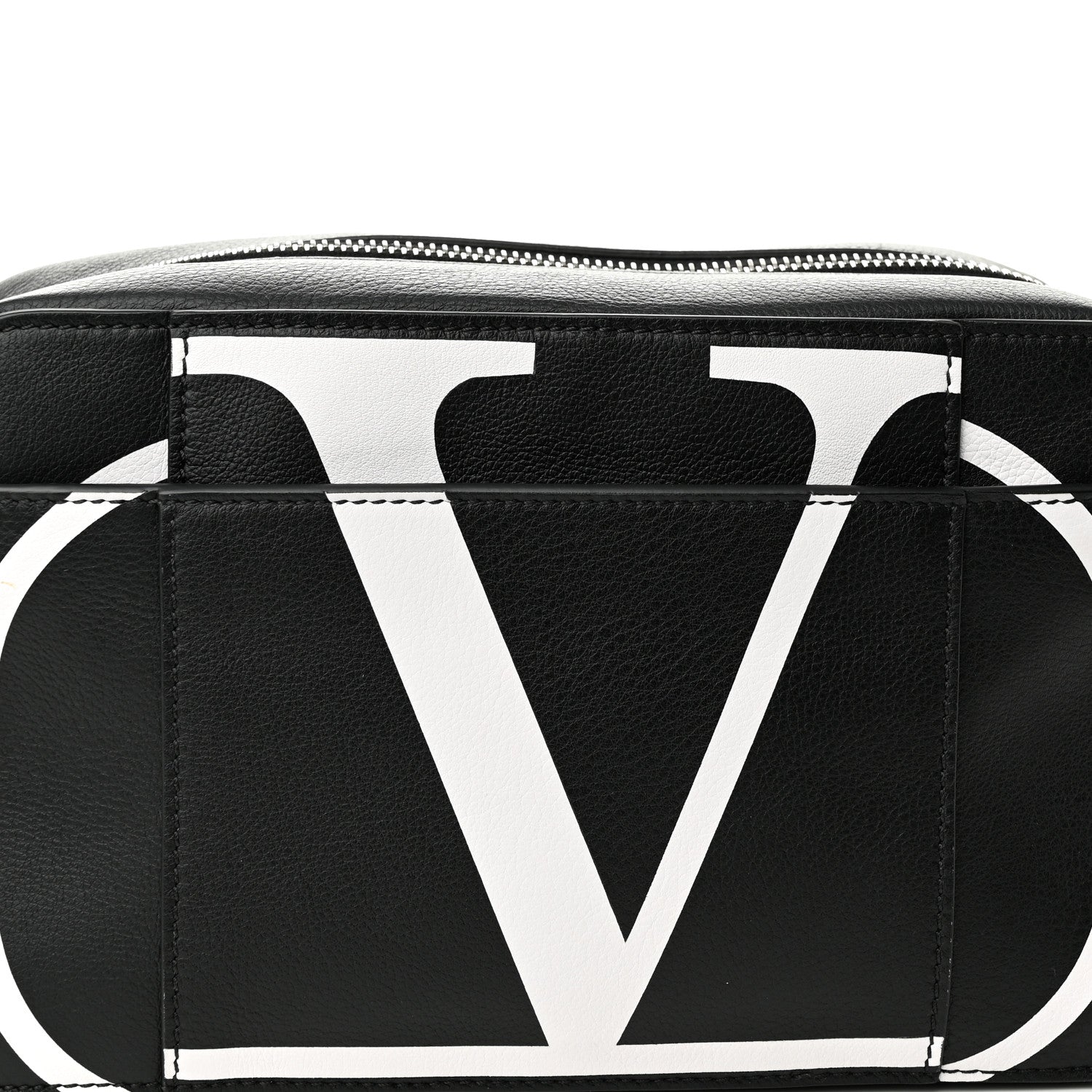 Valentino Garavani Calfskin Mens VLogo Belt Bag Black White 7 of 9
