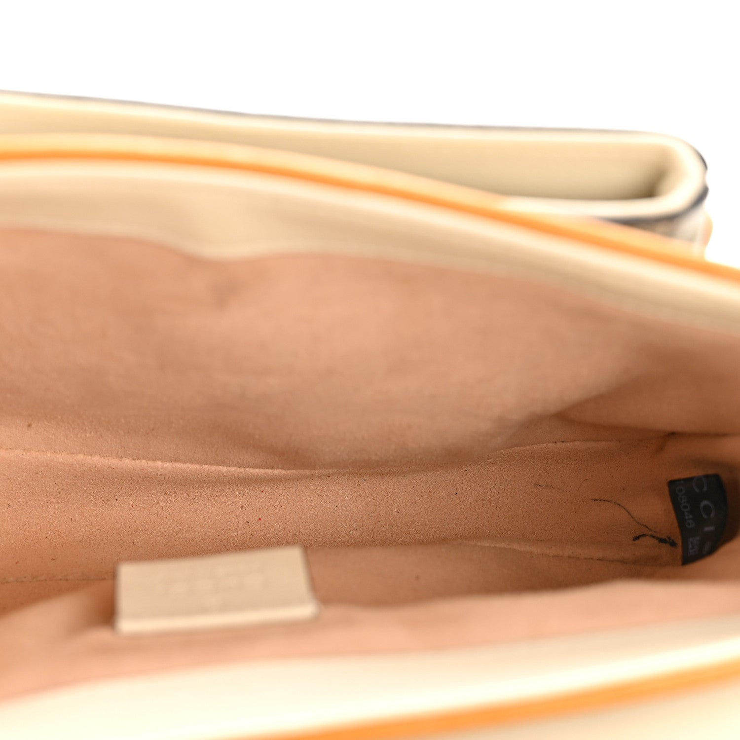 Gucci GG Supreme Monogram Calfskin Mini Padlock Flap Pocket Shoulder Bag Beige Mystic White Sun Oil 5 of 14