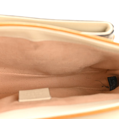 Gucci GG Supreme Monogram Calfskin Mini Padlock Flap Pocket Shoulder Bag Beige Mystic White Sun Oil 5 of 14