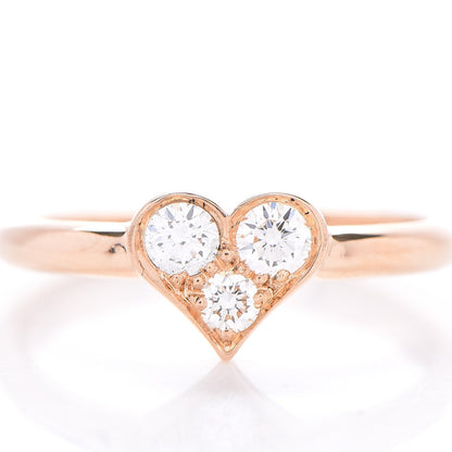 Tiffany 18K Rose Gold Diamond Hearts Ring 4 4 of 5