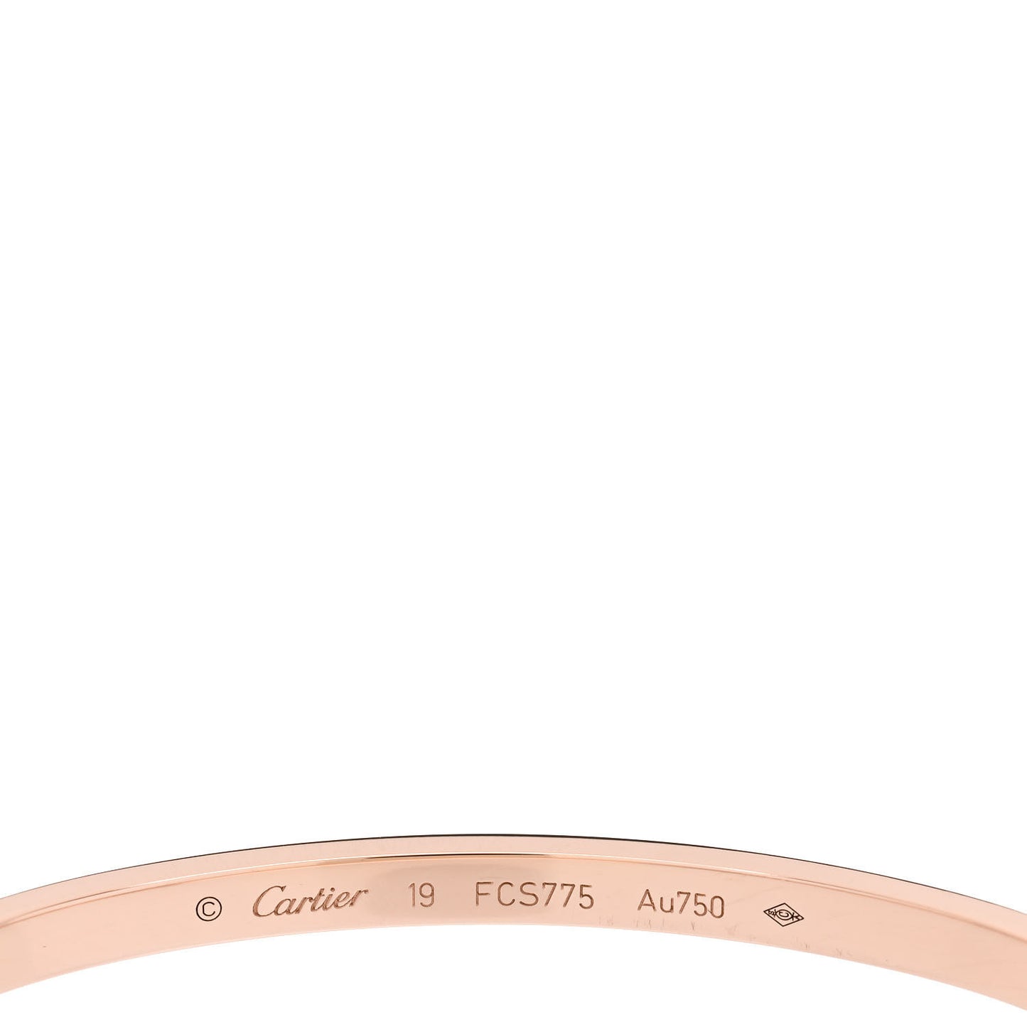 18K Pink Gold Small LOVE Bracelet 19