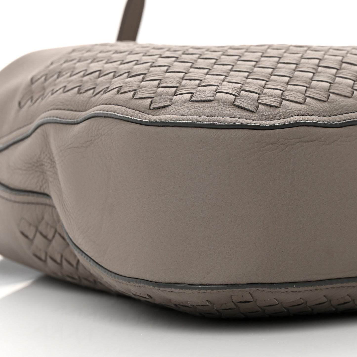Cervo Intrecciato Flap Top Hobo Steel