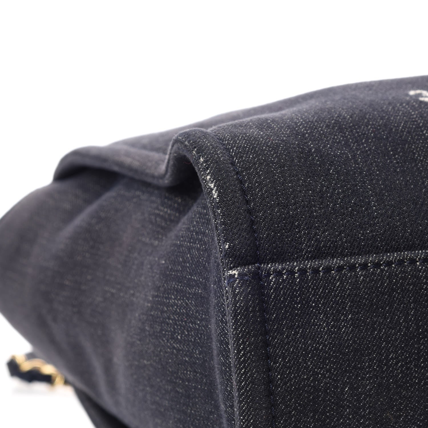 Chanel Denim Small Deauville Tote Dark Blue 10 of 13