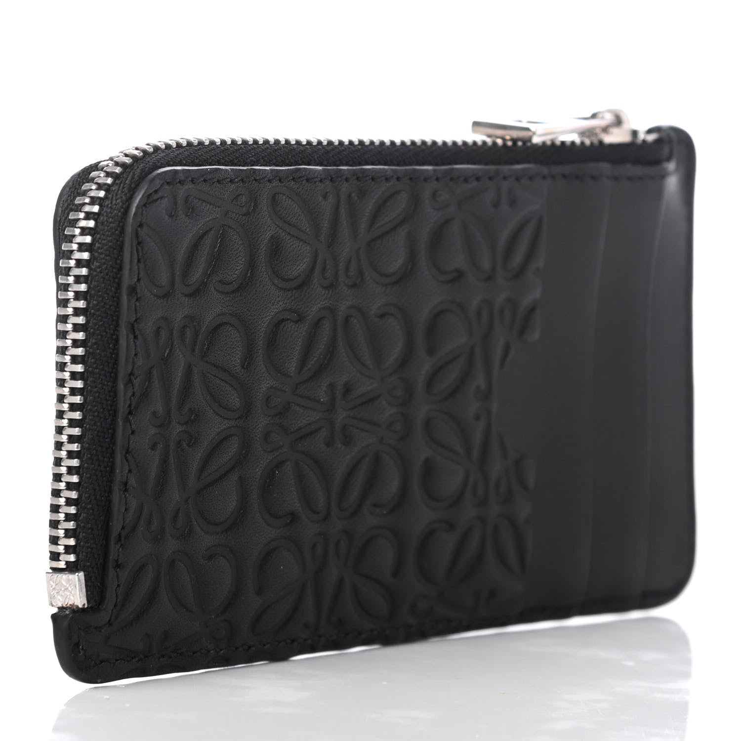 Loewe Calfskin Embossed Repeat Coin Card Holder Black 3 of 7