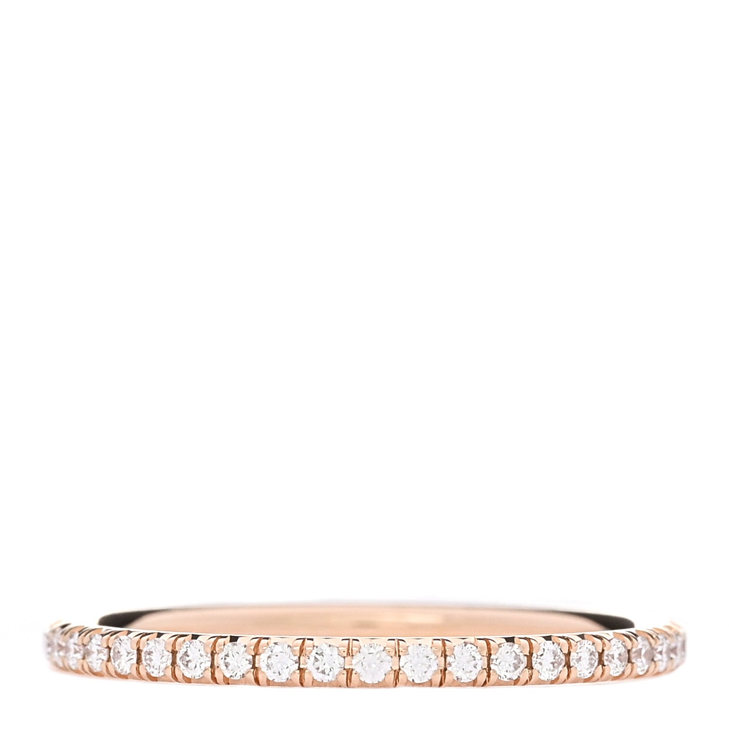 Tiffany 18K Rose Gold Diamond Metro Band Ring 53 6.5 4 of 5