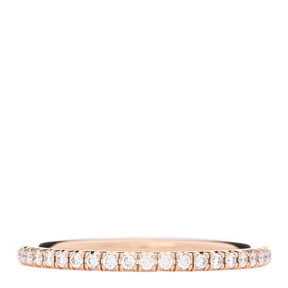 Tiffany 18K Rose Gold Diamond Metro Band Ring 53 6.5 4 of 5