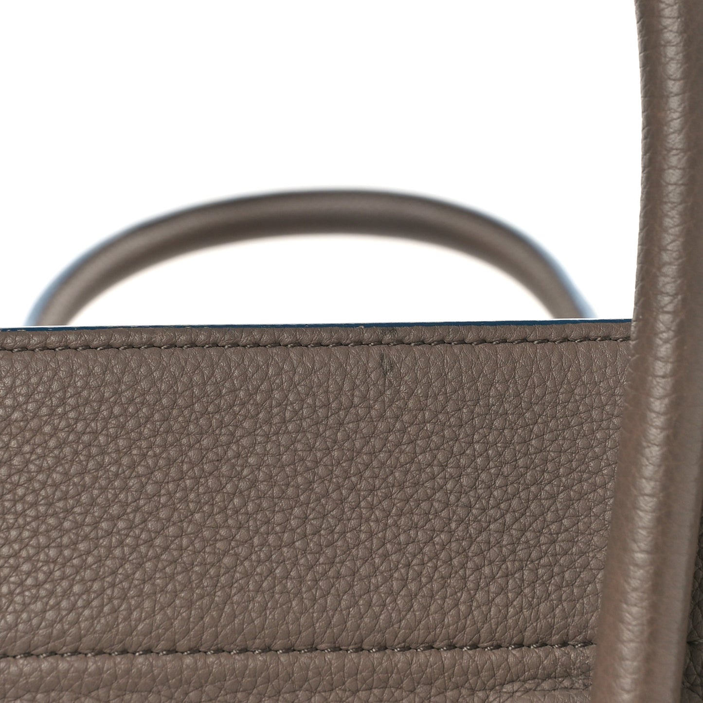 Baby Grained Medium Phantom Luggage Taupe Blue Trim