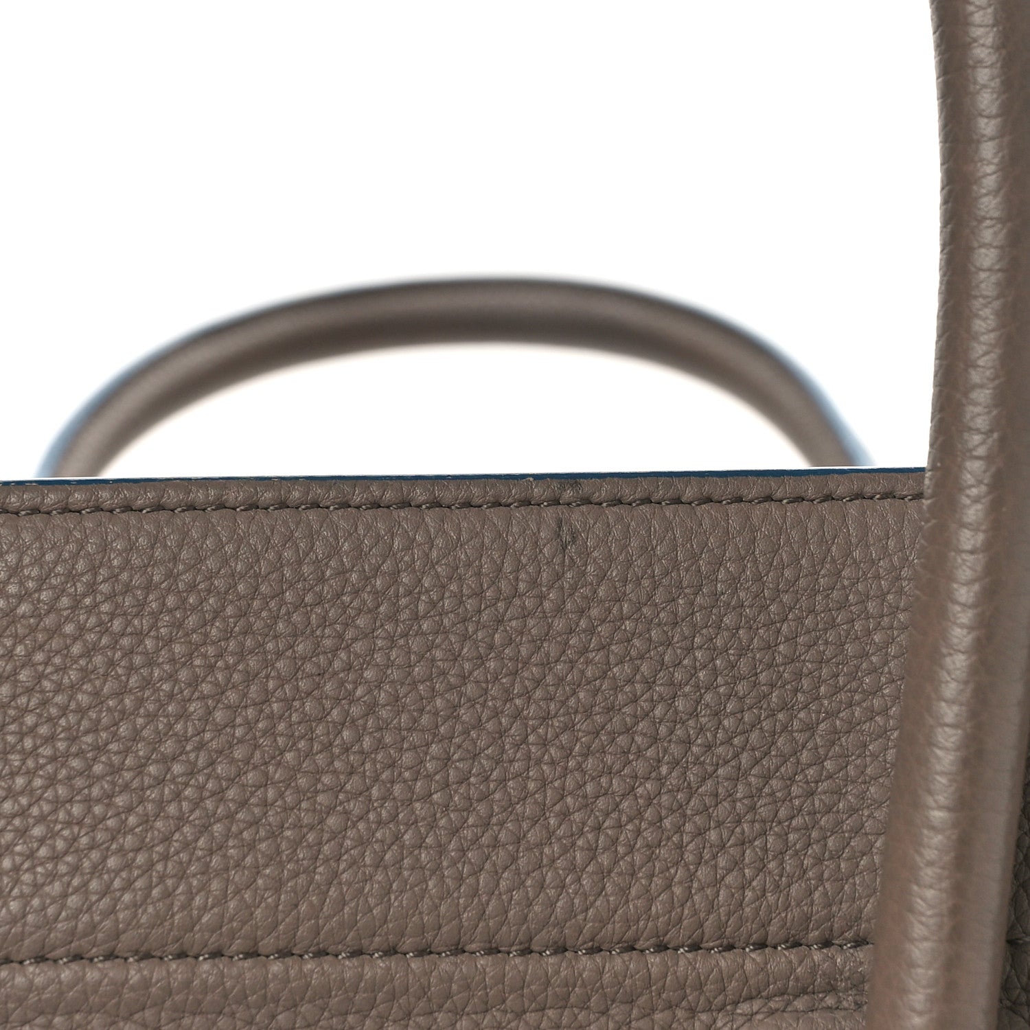 Celine Baby Grained Medium Phantom Luggage Taupe Blue Trim 13 of 14