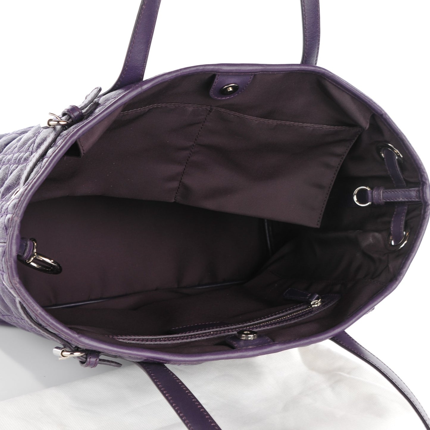 Coated Canvas Cannage Medium Panarea Tote Purple