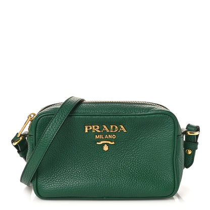 Prada Vitello Phenix Camera Bag Smeraldo 1 of 9