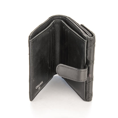 Chanel Lambskin Stitched French Wallet Black 4 of 10