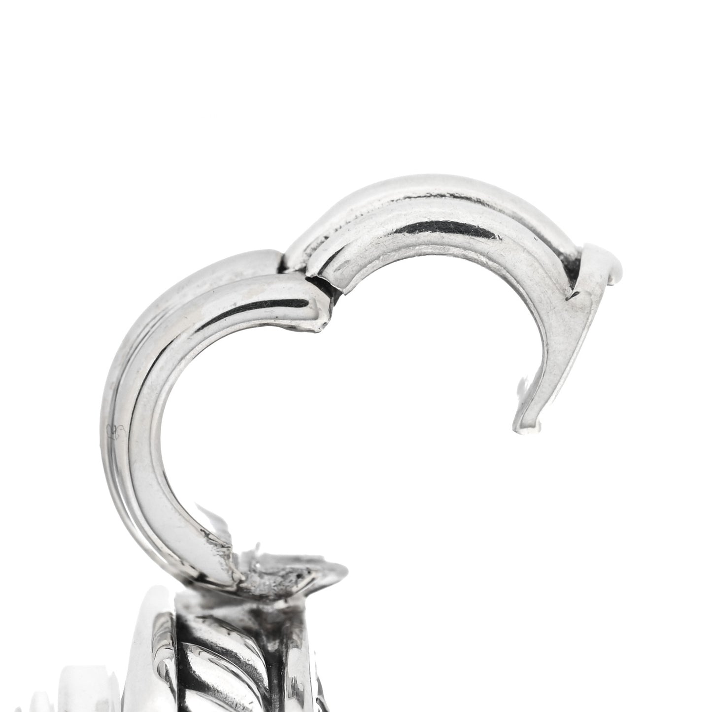 Sterling Silver 18K White Gold Diamond 14mm Albion Pendant