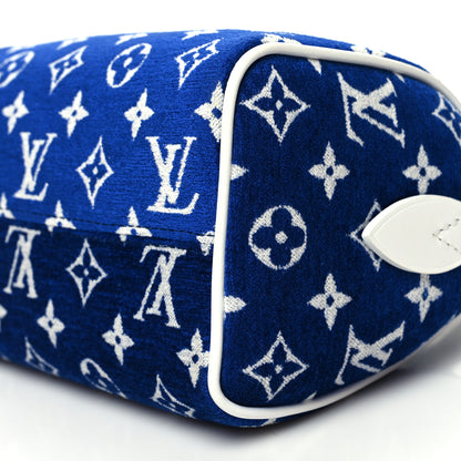 Louis Vuitton Jacquard Velvet Monogram LV Match Speedy Bandouliere 20 Blue 10 of 10