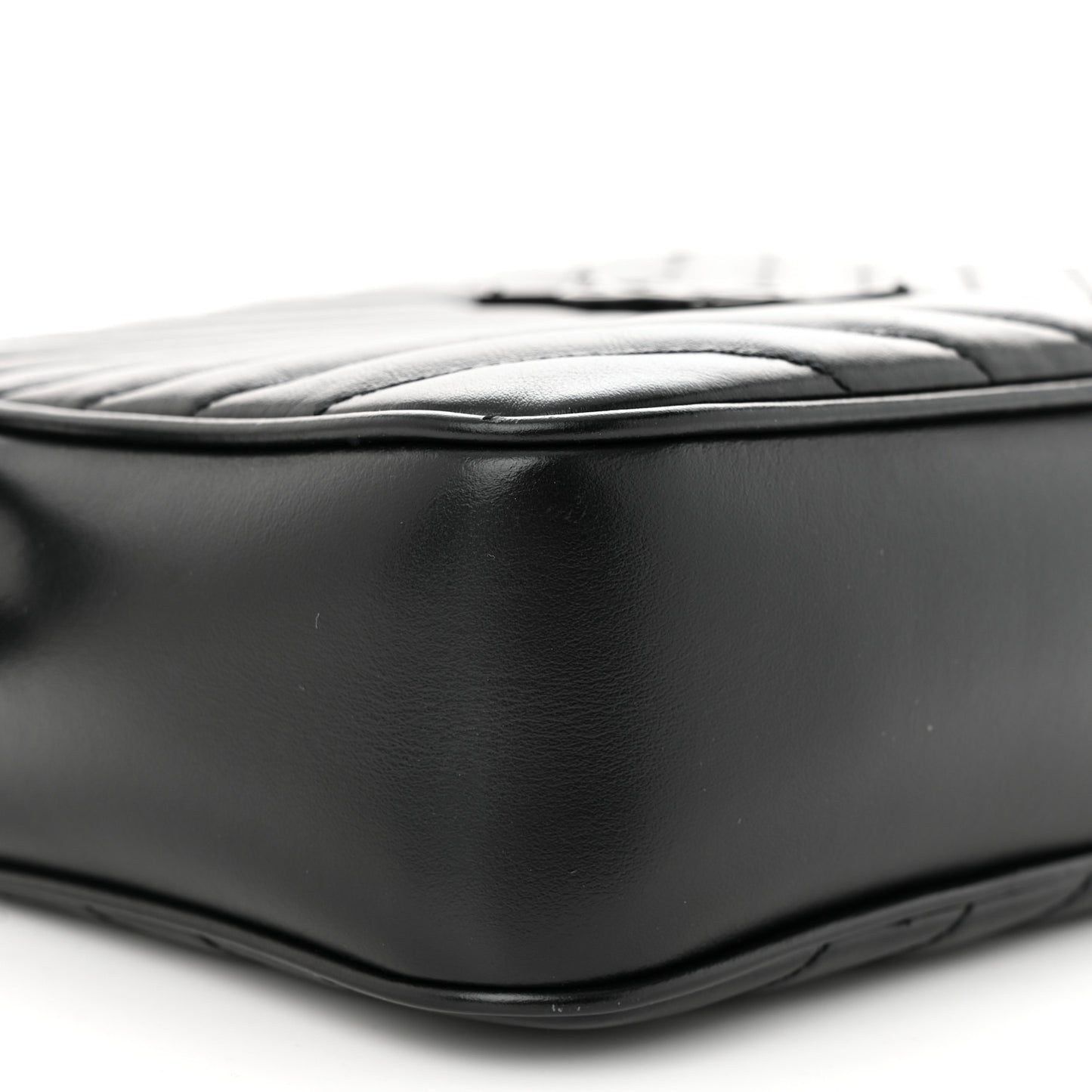 Calfskin Matelasse Monogram Monochrome Lou Camera Bag Black