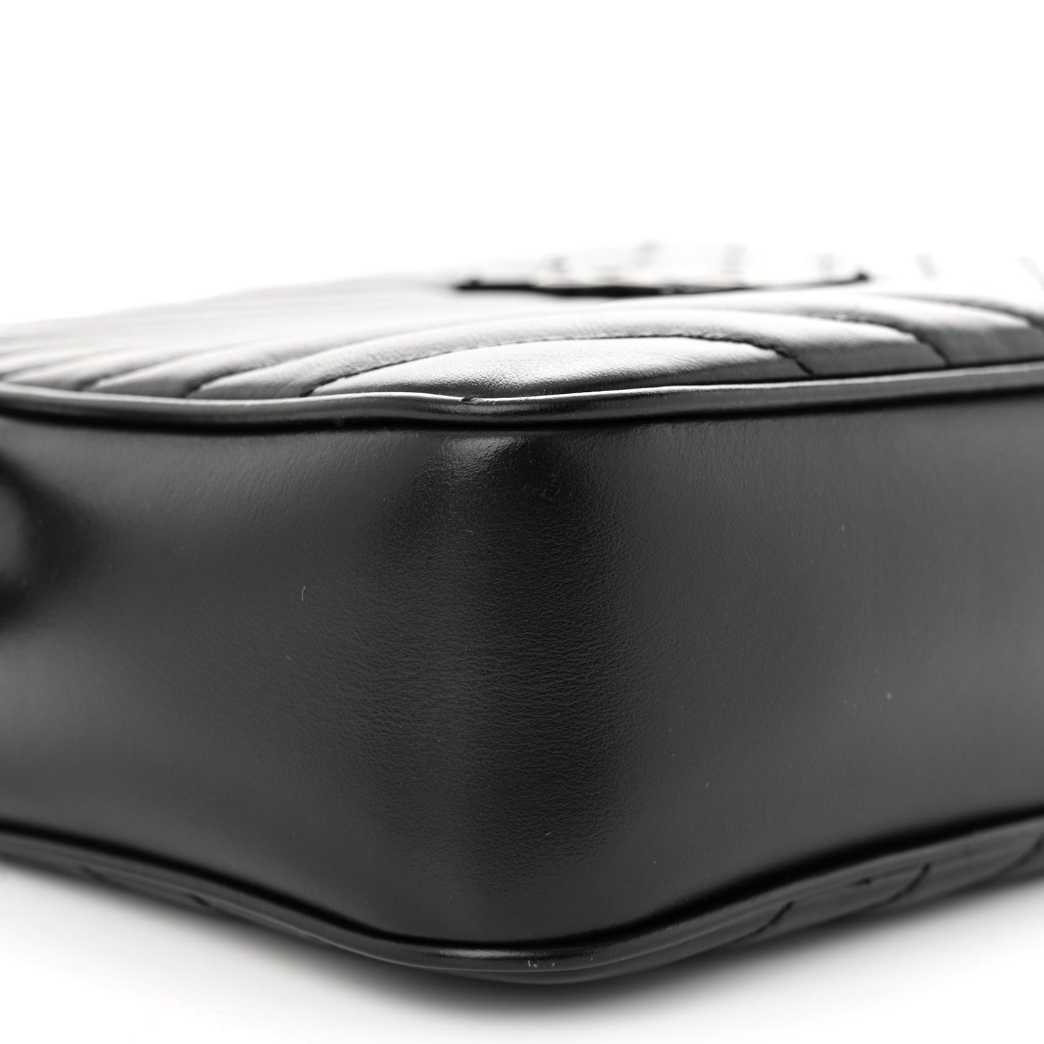 Saint Laurent Calfskin Matelasse Monogram Monochrome Lou Camera Bag Black 9 of 12