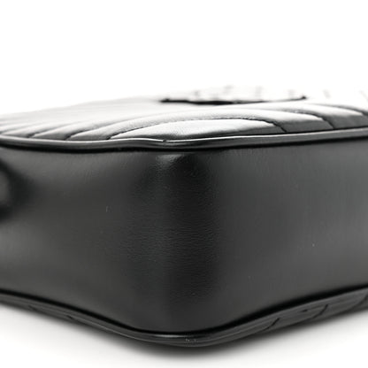 Saint Laurent Calfskin Matelasse Monogram Monochrome Lou Camera Bag Black 9 of 12