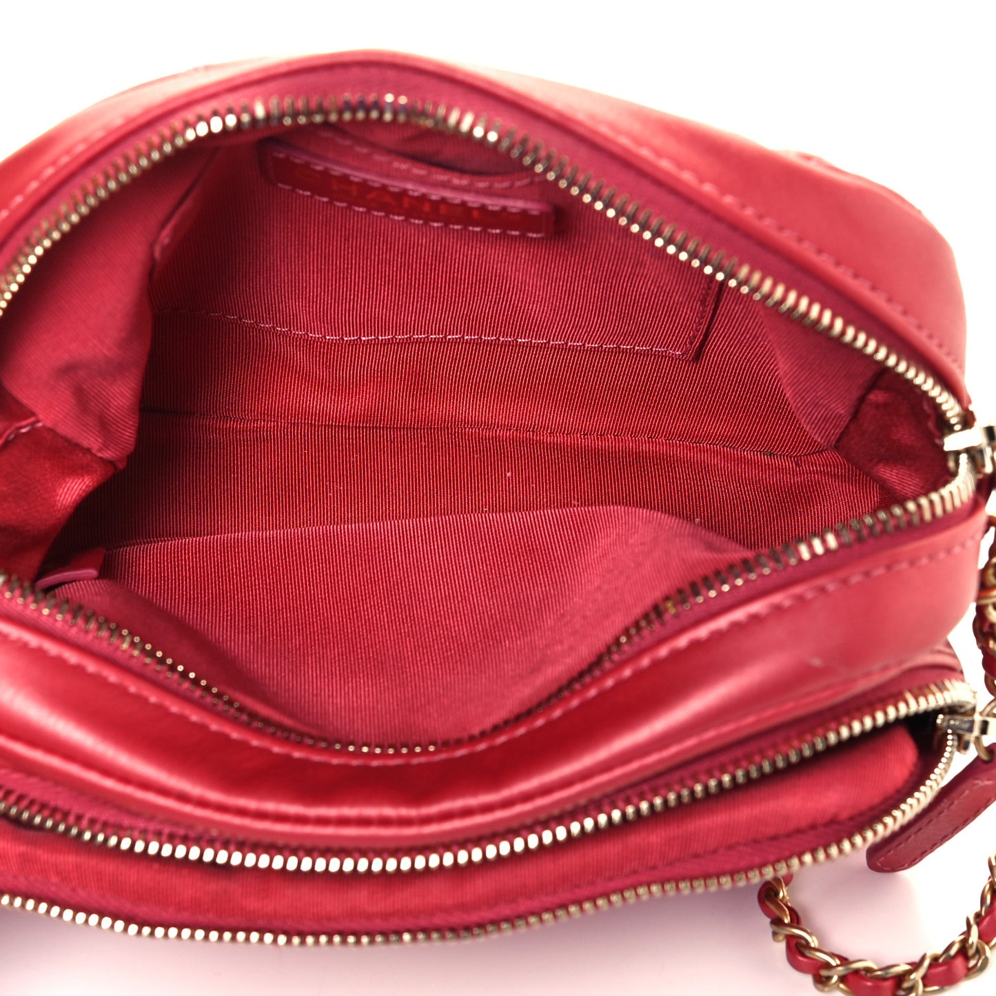 Calfskin Quilted Day Trips Camera Case Pink