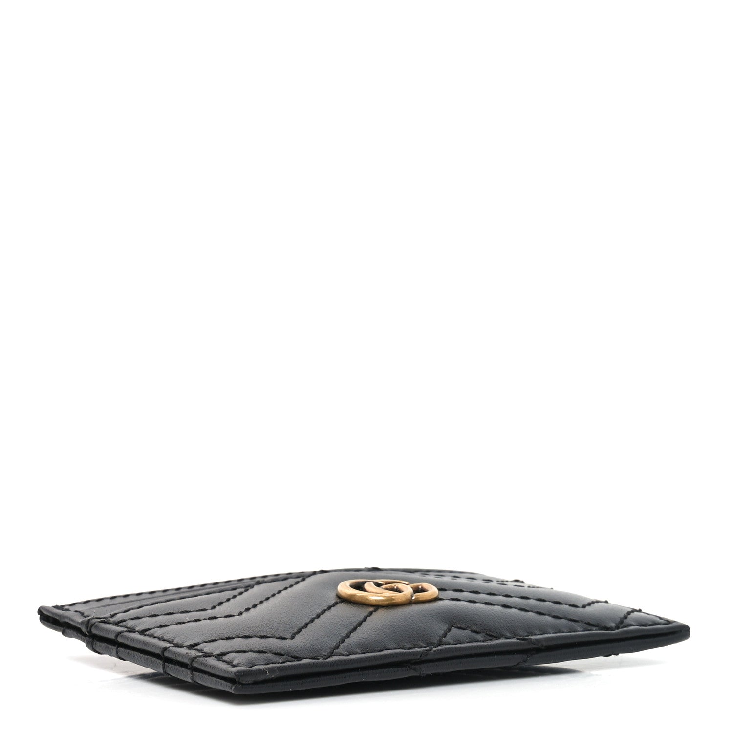 Gucci Calfskin Matelasse GG Marmont Card Holder Black 4 of 7