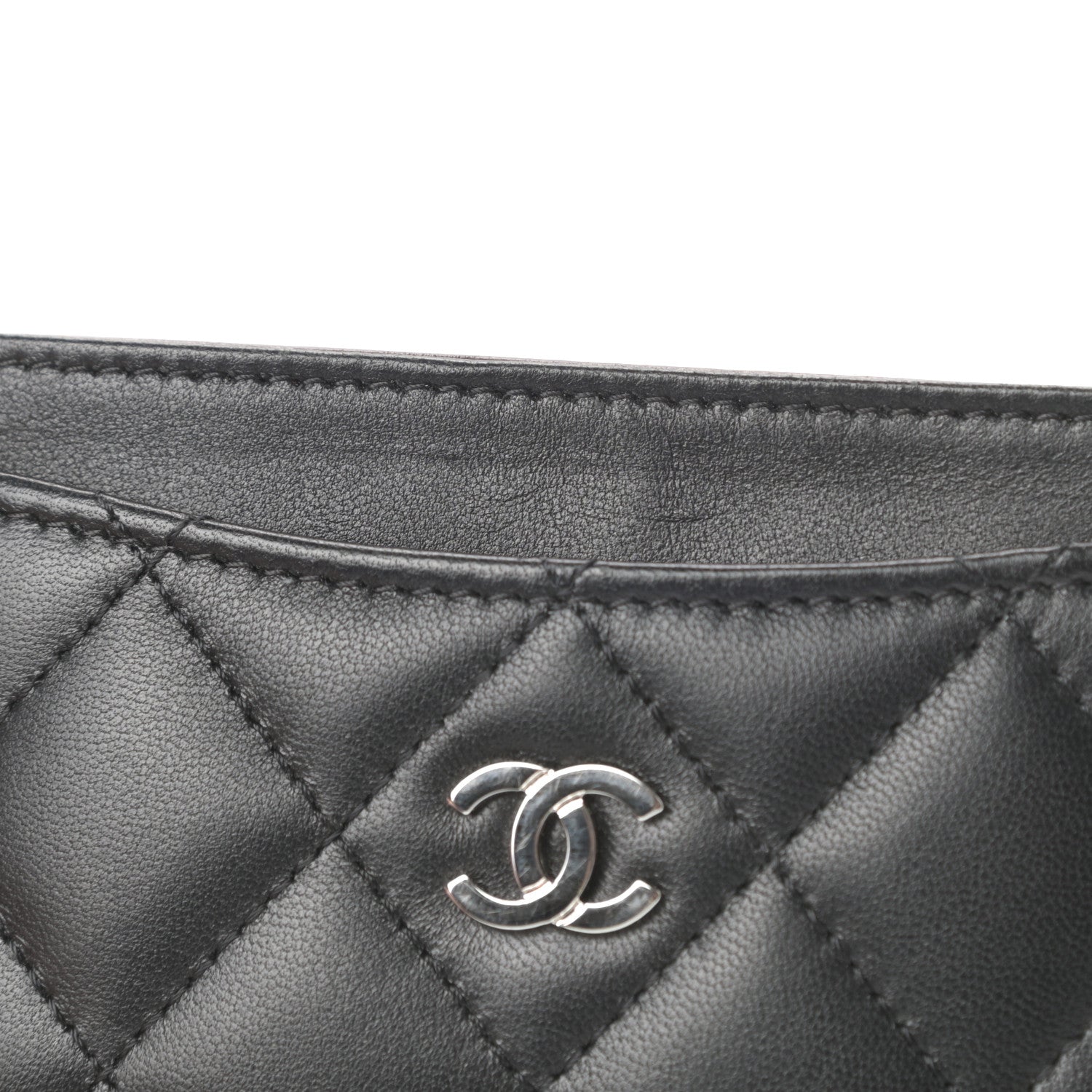Chanel Lambskin Quilted Card Holder Black 10 of 10