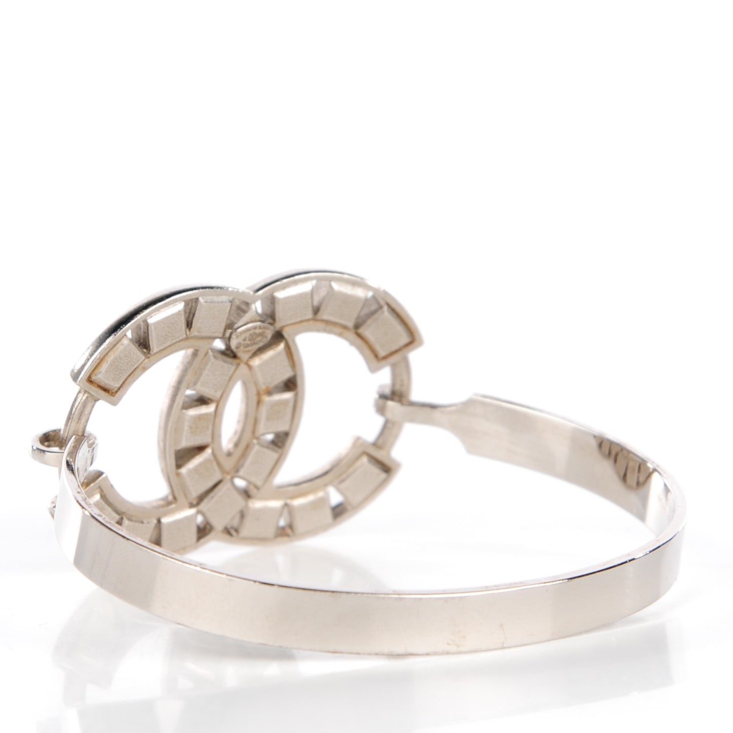 Crystal Baguette CC Bracelet Silver