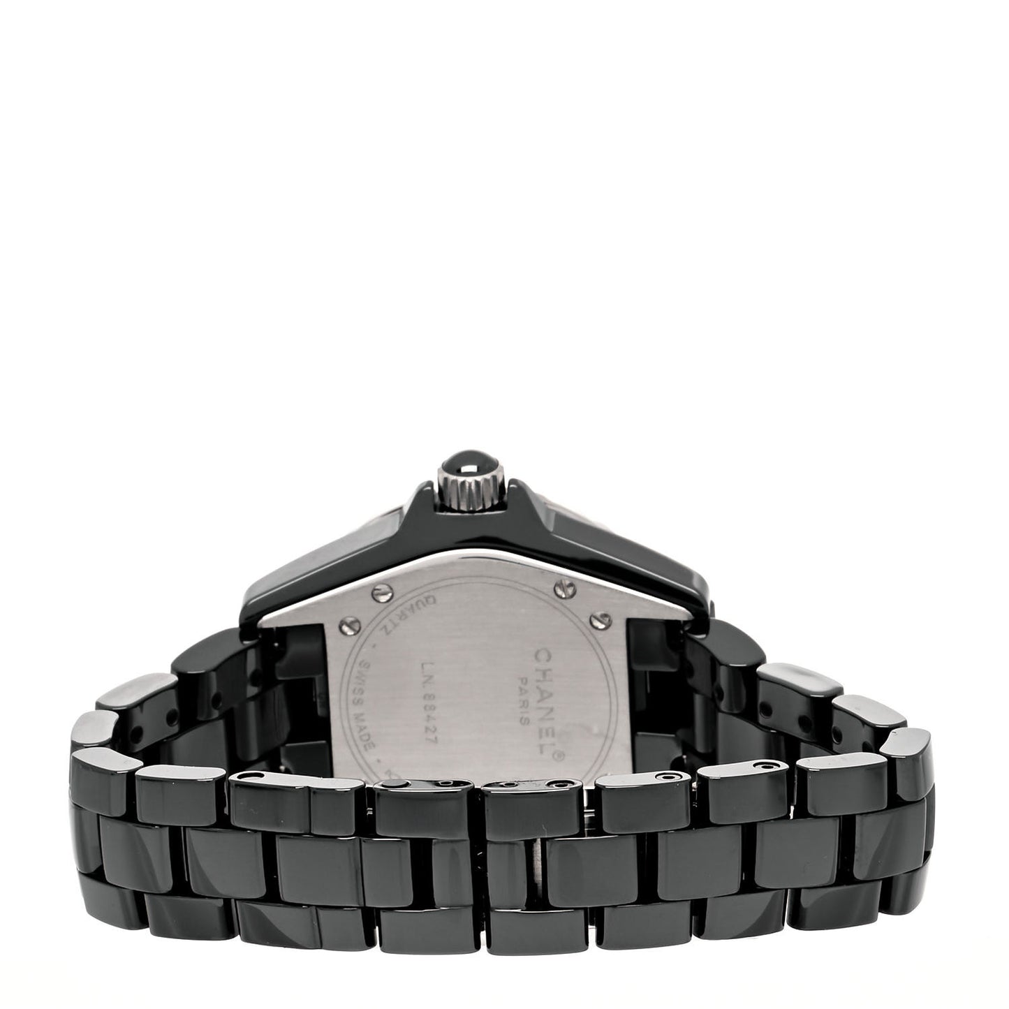 Stainless Steel Ceramic Ruby 33mm J12 Quartz Watch Black