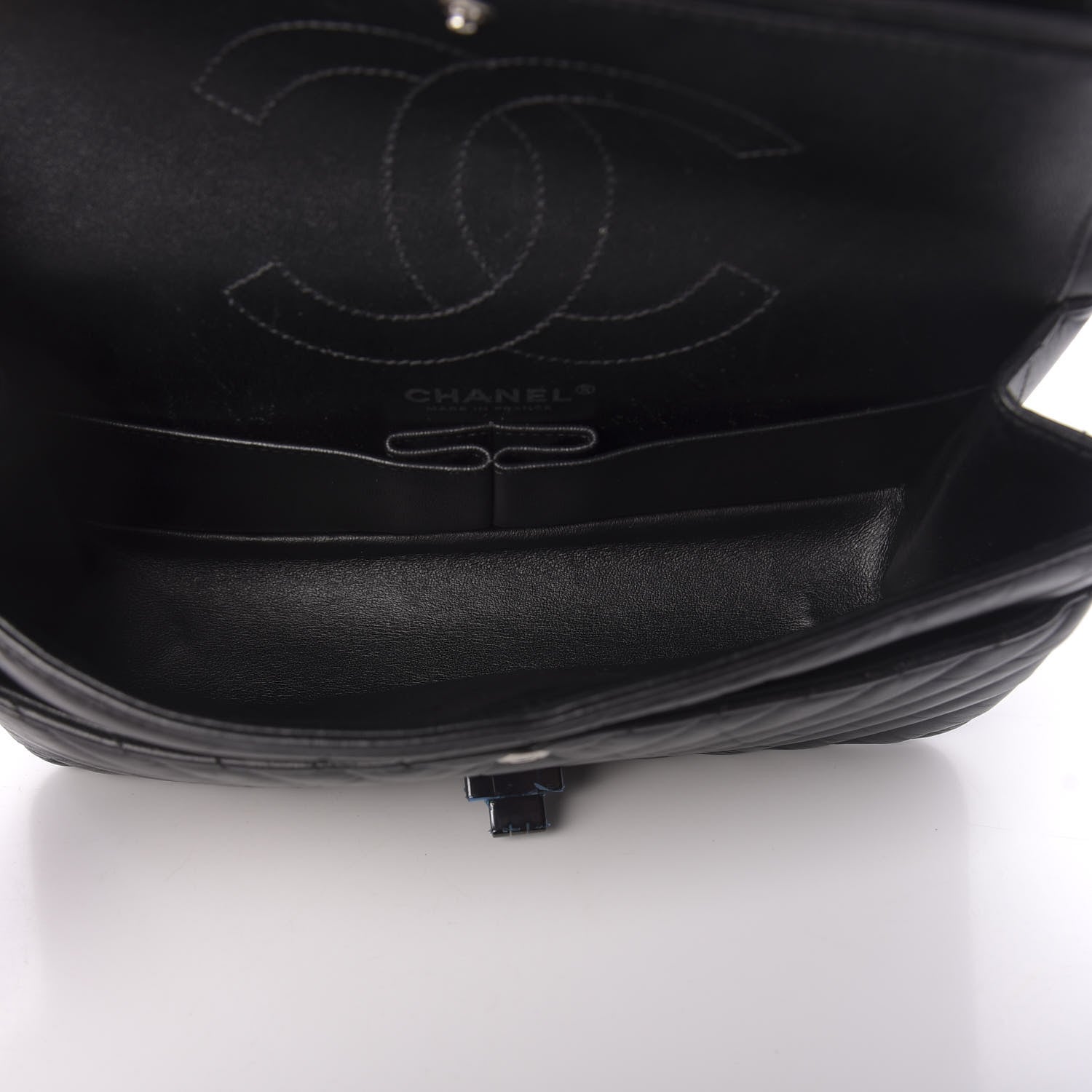 Chanel Aged Calfskin Chevron Quilted 2.55 Reissue 225 Flap So Black 6 of 12