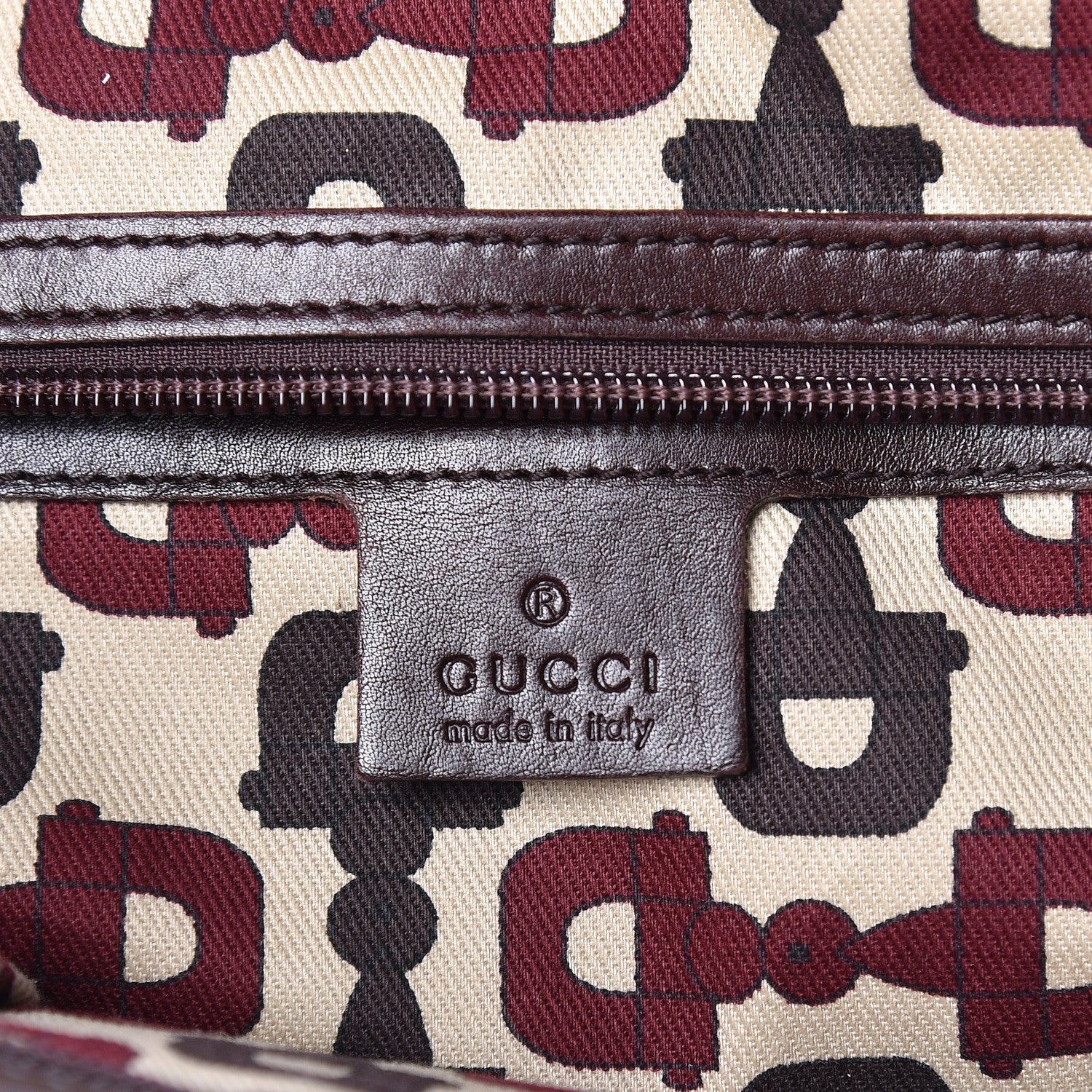 Gucci Guccissima Large Punch Tote Chocolate 5 of 17
