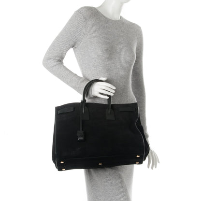Saint Laurent Suede Large Sac de Jour Carryall Black 2 of 12
