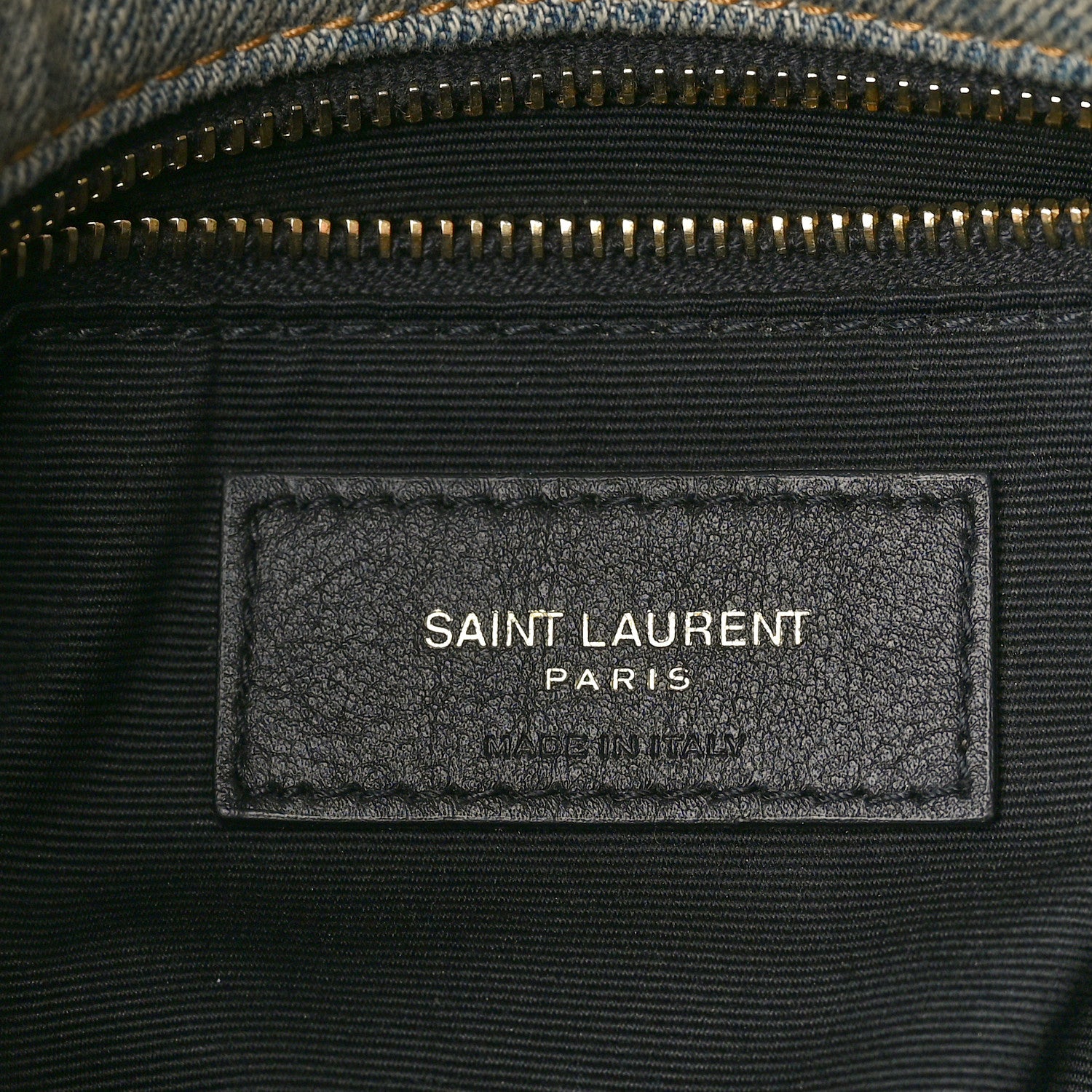 Saint Laurent Denim Quilted Medium Loulou Puffer Monogram Chain Satchel Blue Black 6 of 10