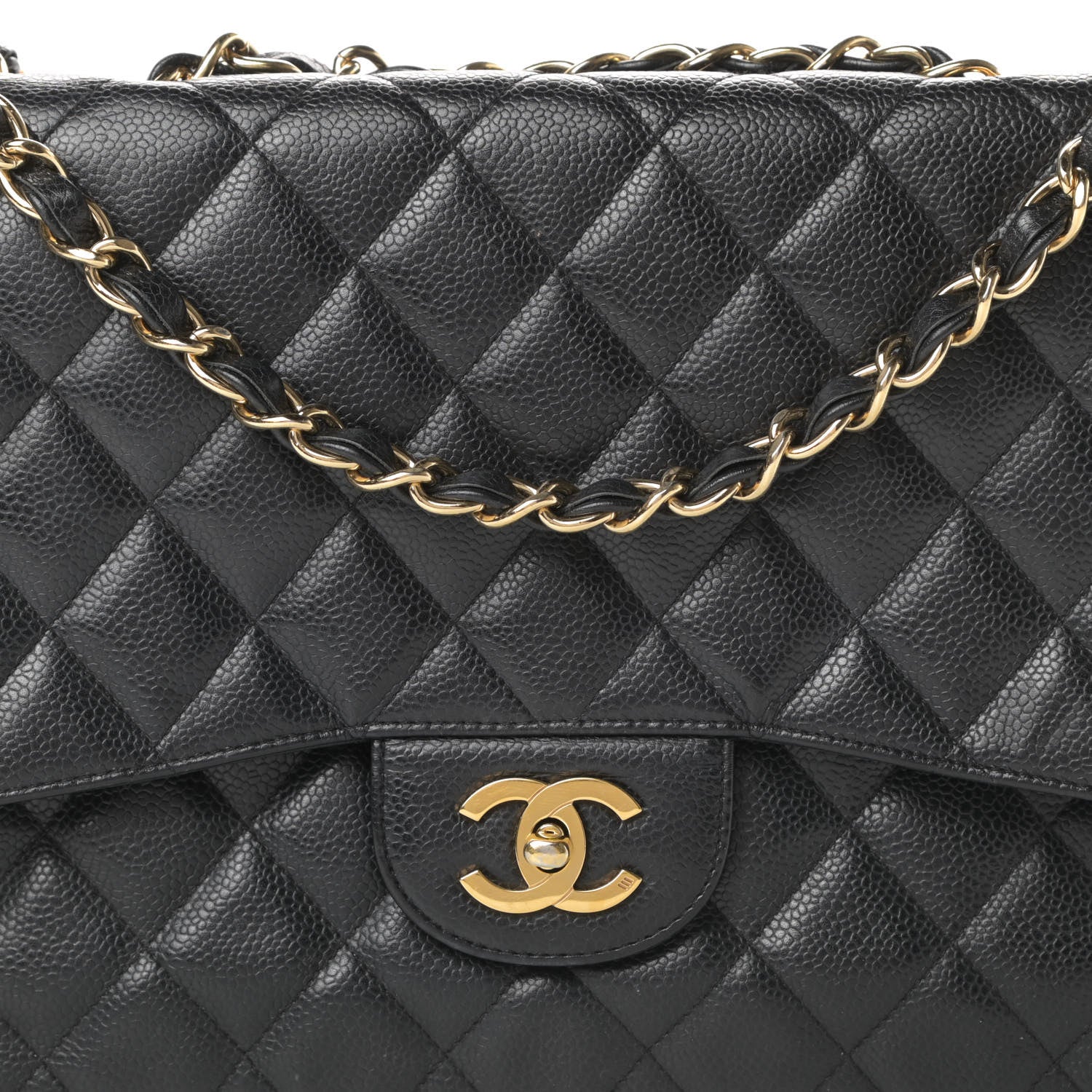 Chanel Caviar Quilted Jumbo Single Flap Black 8 of 17