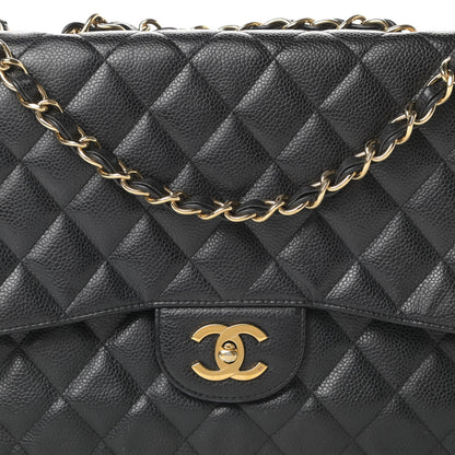 Chanel Caviar Quilted Jumbo Single Flap Black 8 of 17
