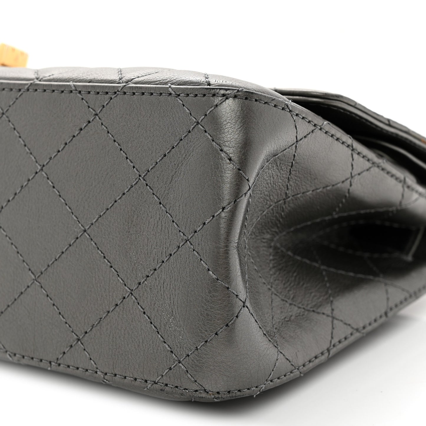 Metallic Calfskin Quilted 2.55 Reissue 226 Flap Charcoal