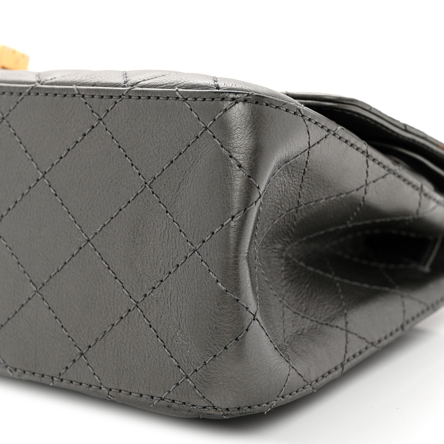 Chanel Metallic Calfskin Quilted 2.55 Reissue 226 Flap Charcoal 11 of 12