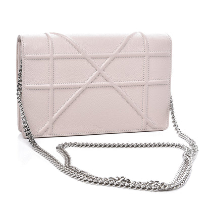 Christian Dior Grained Calfskin Diorama Wallet on Chain Pouch Rose Poudre 2 of 12