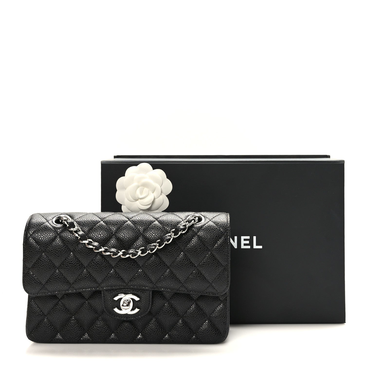 Chanel Caviar Quilted Small Double Flap Black 10 of 10