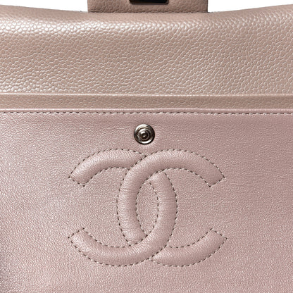 Chanel Caviar Quilted Medium Double Flap Beige 9 of 13