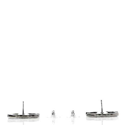 Chanel Baguette Crystal Pearl CC Bright Young Things Earrings Ruthenium 3 of 5