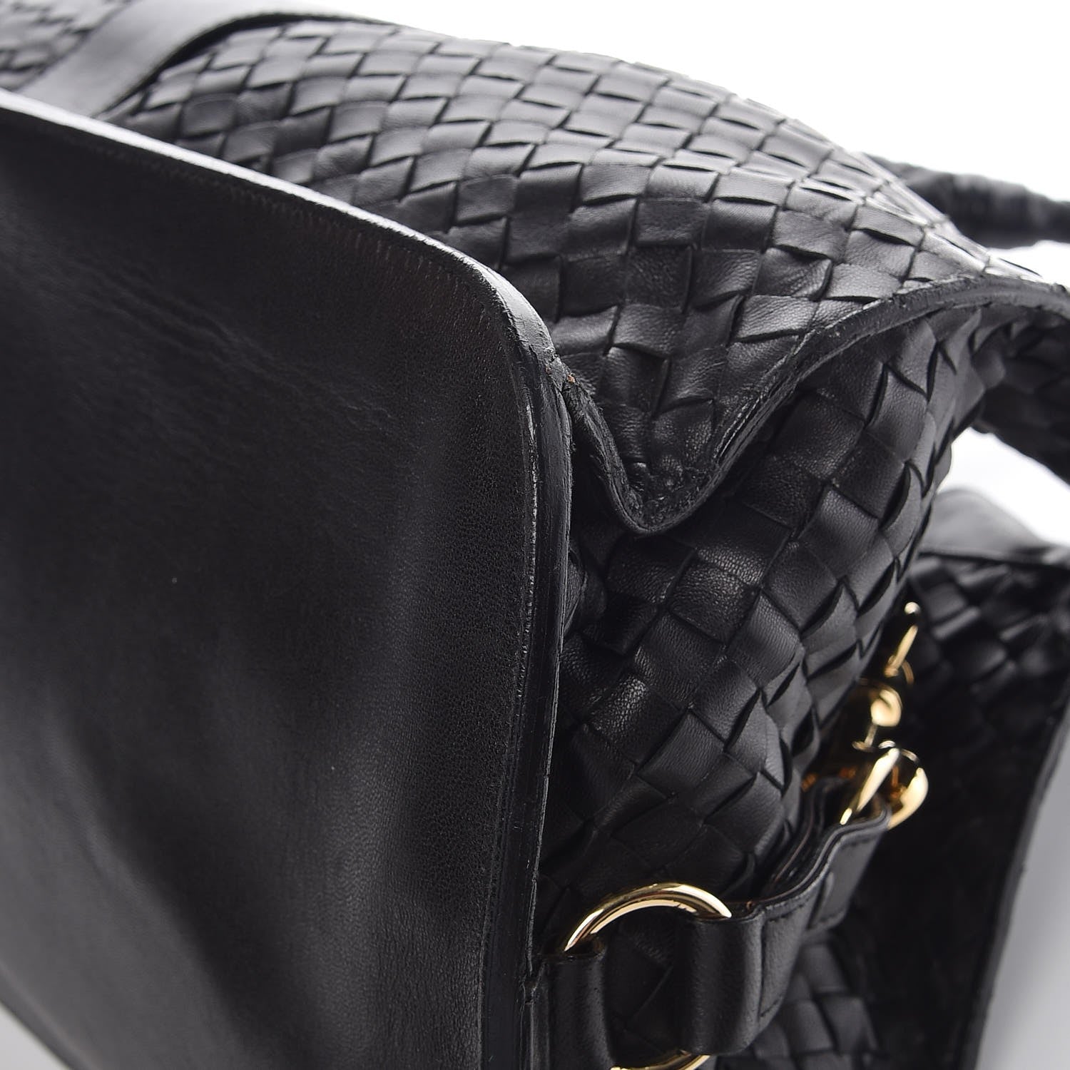 Bottega Veneta Nappa Intrecciato Shoulder Bag Black 15 of 17