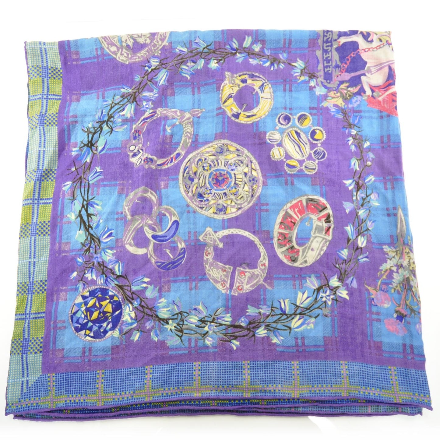 Cashmere Silk Fleurs d Ecosse Shawl 140