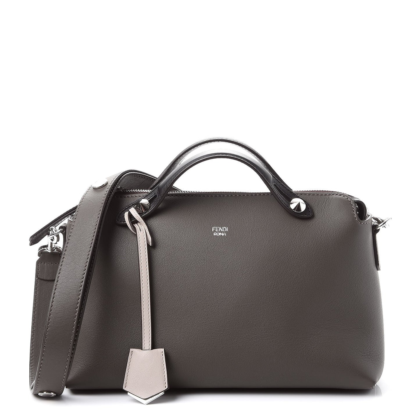 Vitello Dolce 4 Color Medium By The Way Boston Bag Carbone Grigio Polvere Multicolor
