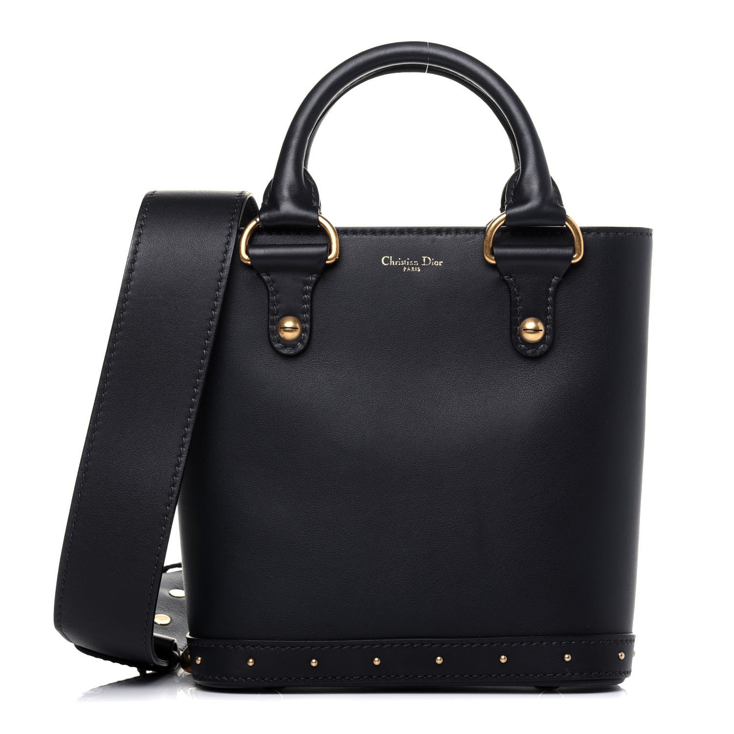 Christian Dior Smooth Calfskin Studded DiorAvenue Small Bag Navy 1 of 20