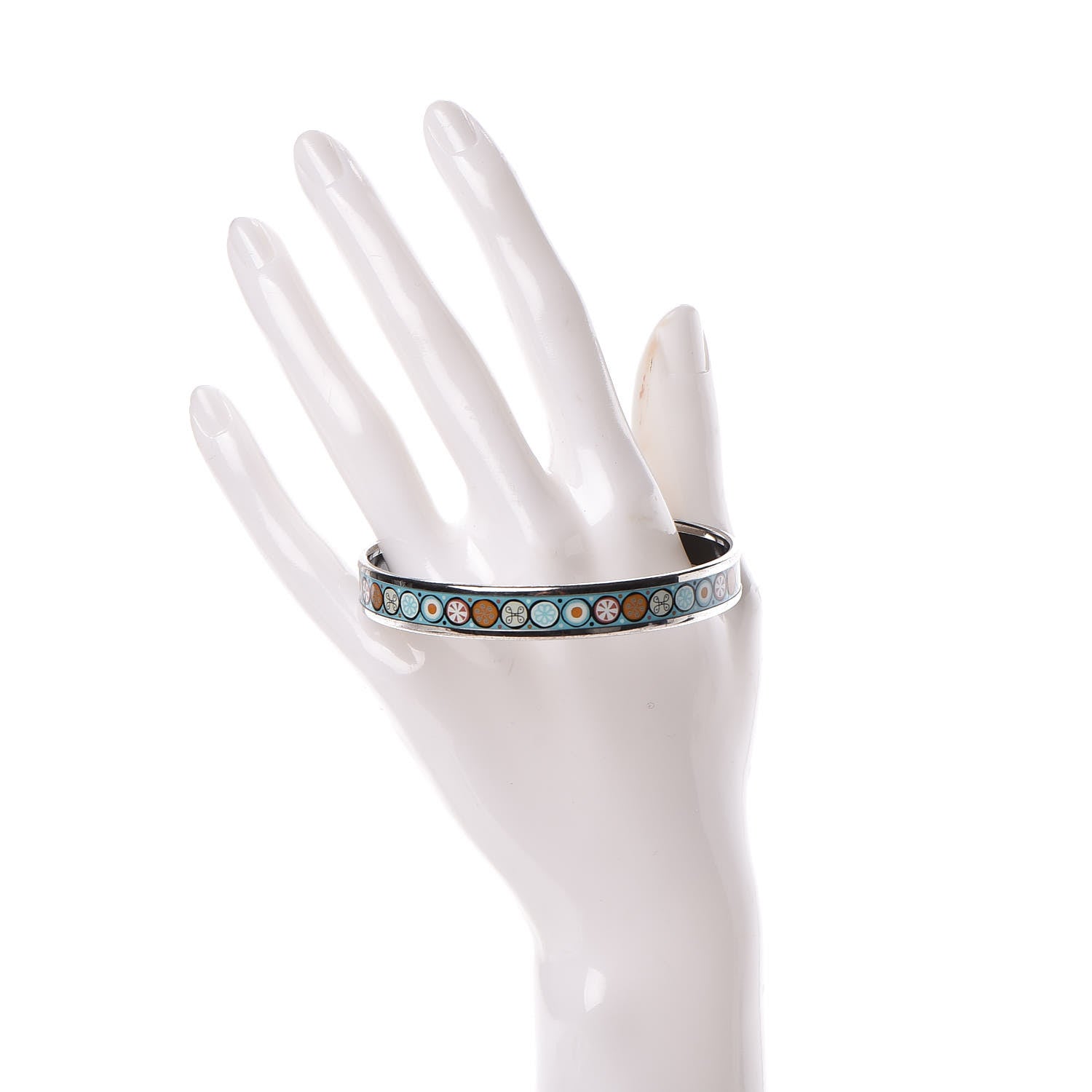 Hermes Enamel Narrow Printed Bracelet 70 2 of 7