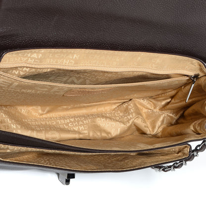 Chanel Caviar Mademoiselle Lock Accordion Flap Brown 5 of 7