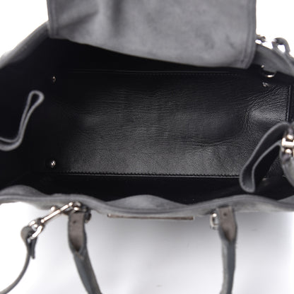 Balenciaga Baby Daim Suede Plate Hardware Papier A6 Zip Around Tote Grey 5 of 12
