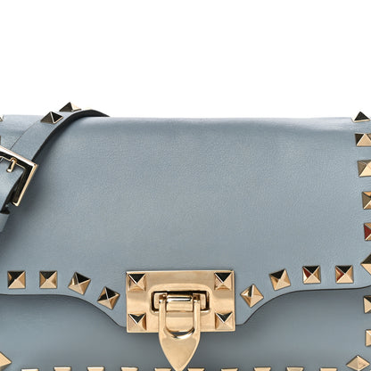 Valentino Garavani Vitello Mini Rockstud Flap Saddle Crossbody Bag London Stone 7 of 10