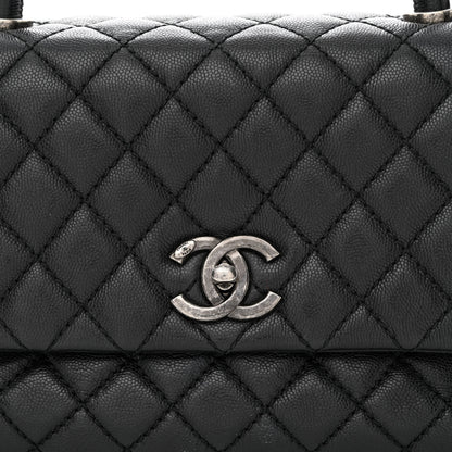 Chanel Caviar Quilted Small Coco Handle Flap Black 8 of 12