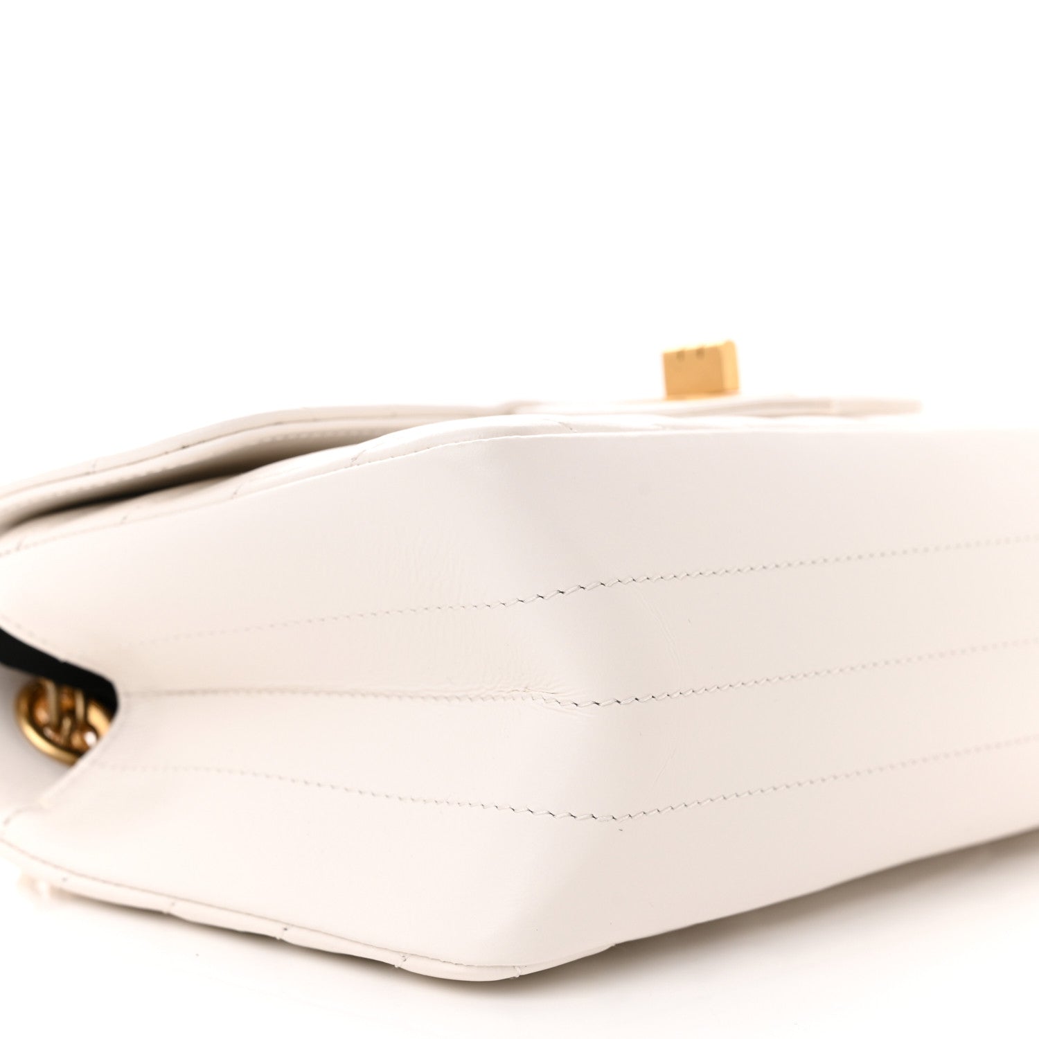 Chanel Aged Calfskin Chevron Quilted 2.55 Reissue Mini Flap White 9 of 11