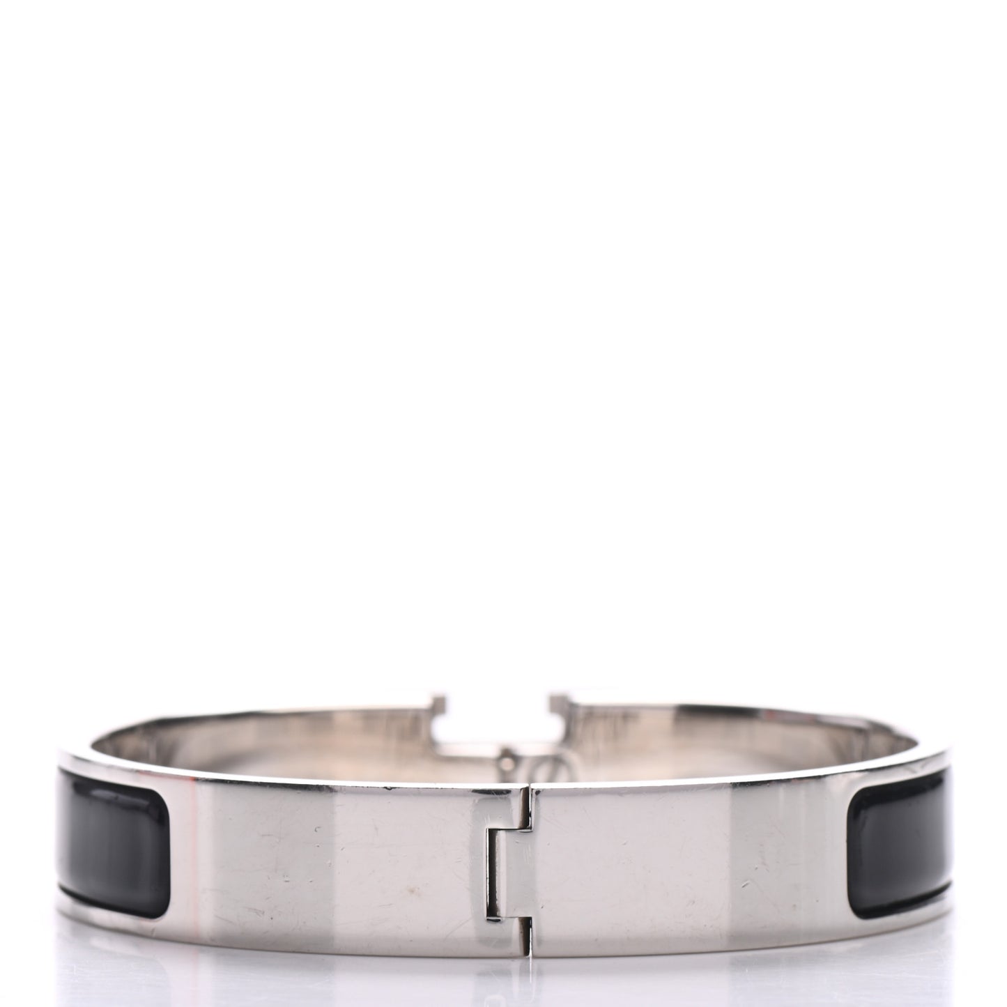 Enamel Narrow Clic Clac H Bracelet PM Black