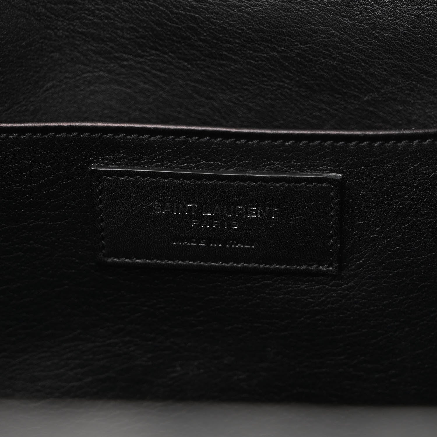 Saint Laurent Smooth Calfskin Crocodile Embossed Small Monogram Downtown Cabas Black 6 of 10